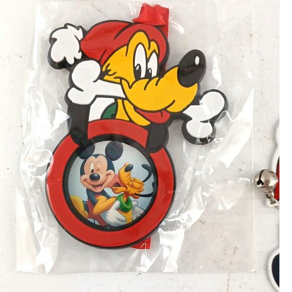 Lot of 3 Disney's Mickey & Pluto w/ Picture Frame Christmas Tree Ornament - Picture 2 of 9